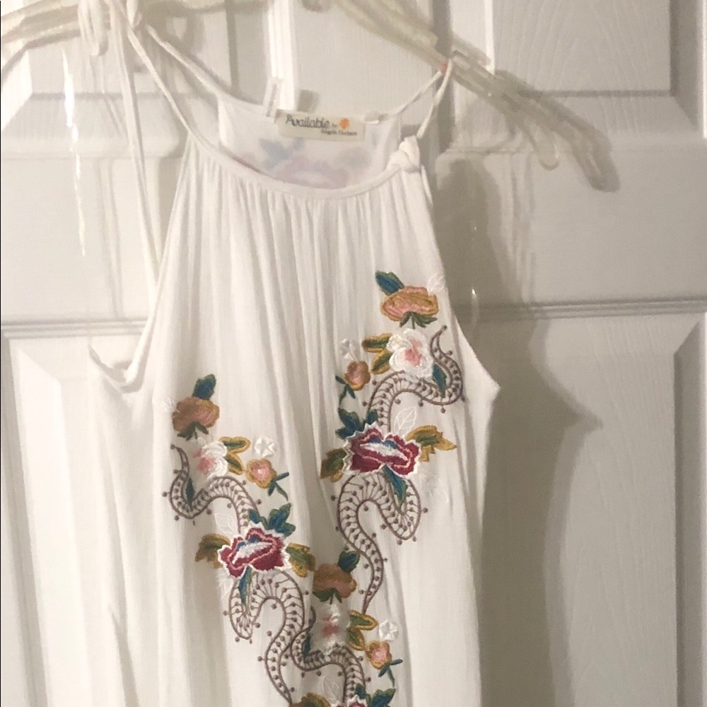 Boho White long dress